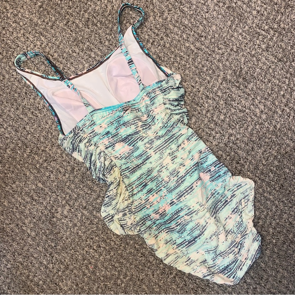 Speedo VTG 90s One Piece Ruched Swimsuit - Picture 4 of 11